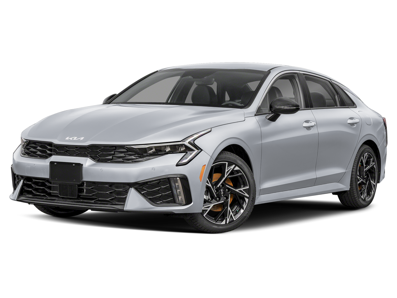2026 Kia K5 GT-Line in Wolf Gray — front three-quarter view