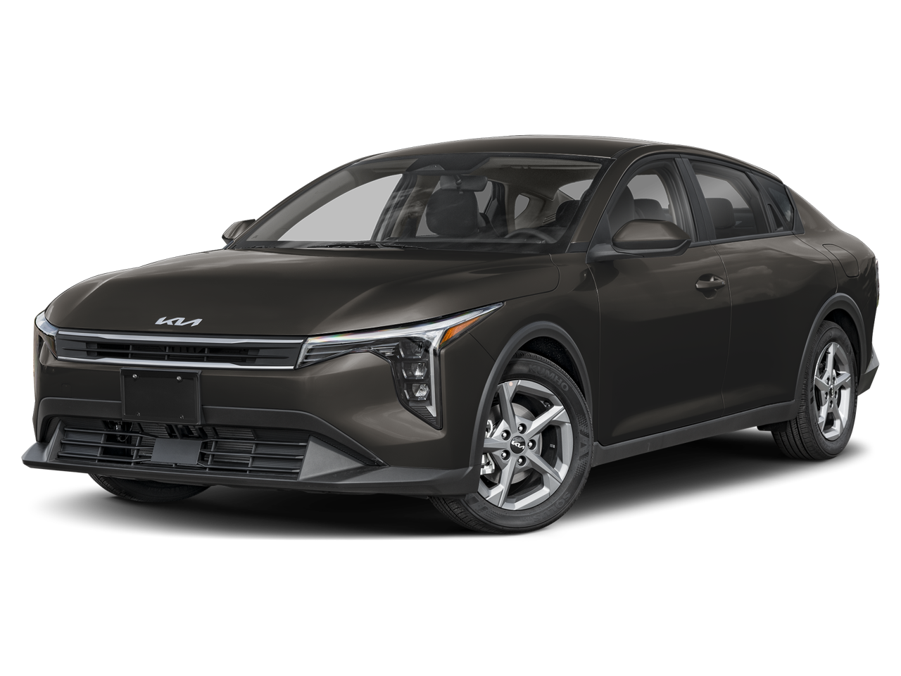 2026 Kia K4 LXS in Interstellar Gray — front three-quarter view