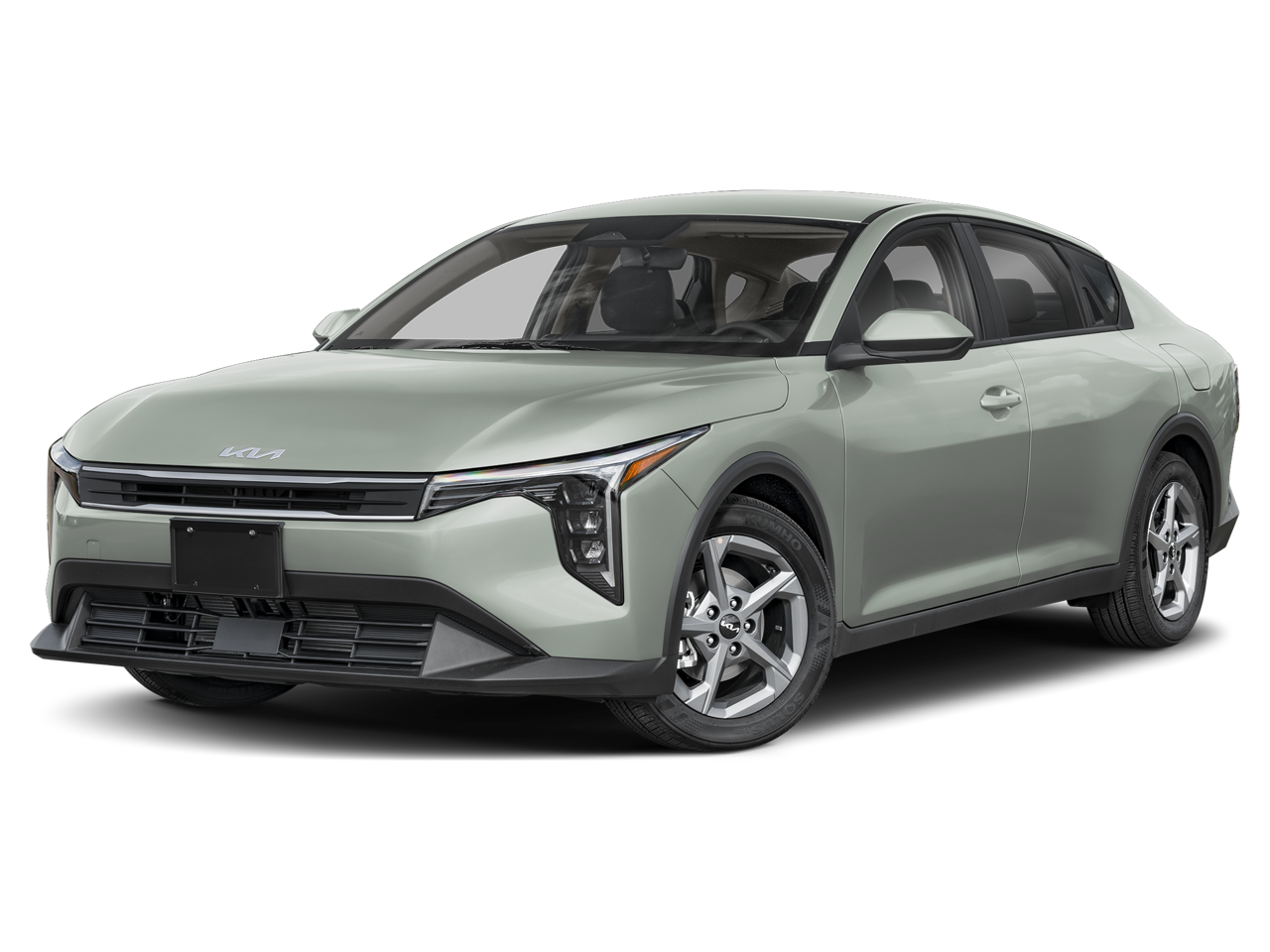 2026 Kia K4 LXS in Morning Haze — front three-quarter view