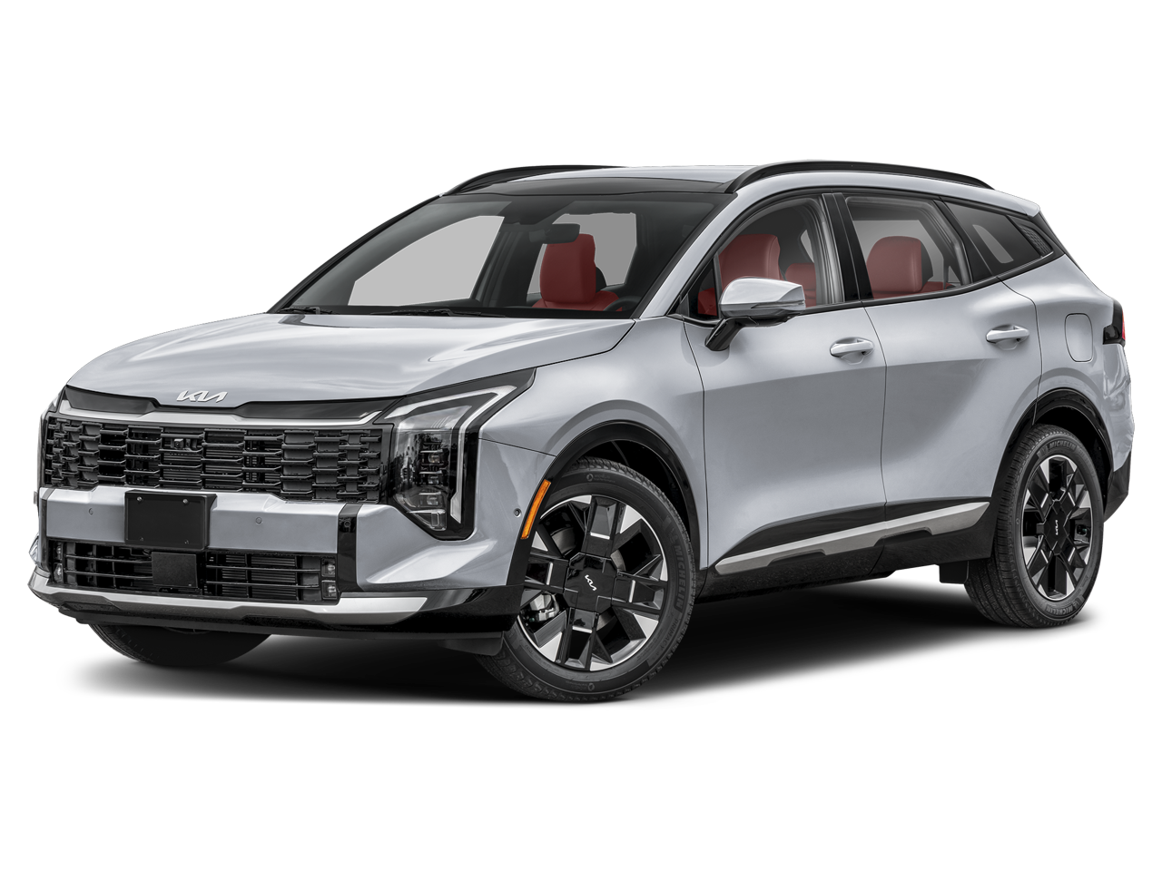 2026 Kia Sportage SX-Prestige in Wolf Gray — front three-quarter view
