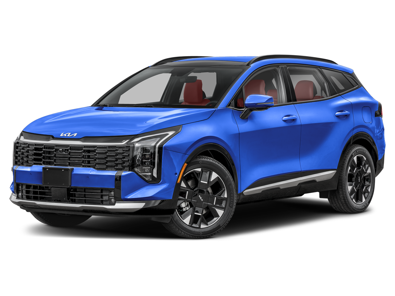 2026 Kia Sportage SX-Prestige in Nebular Blue — front three-quarter view