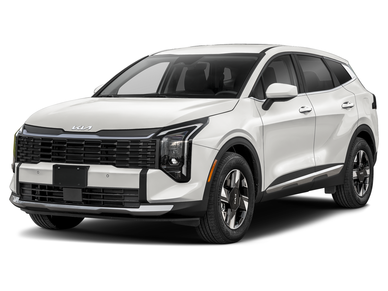 2026 Kia Sportage LX in Glacial White — front three-quarter view