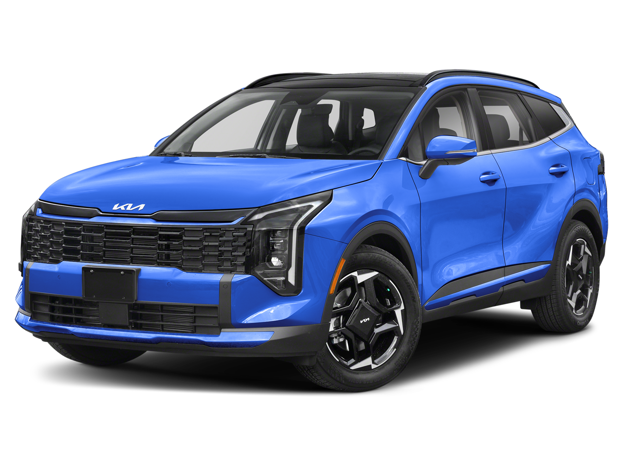 2026 Kia Sportage EX in Nebular Blue — front three-quarter view