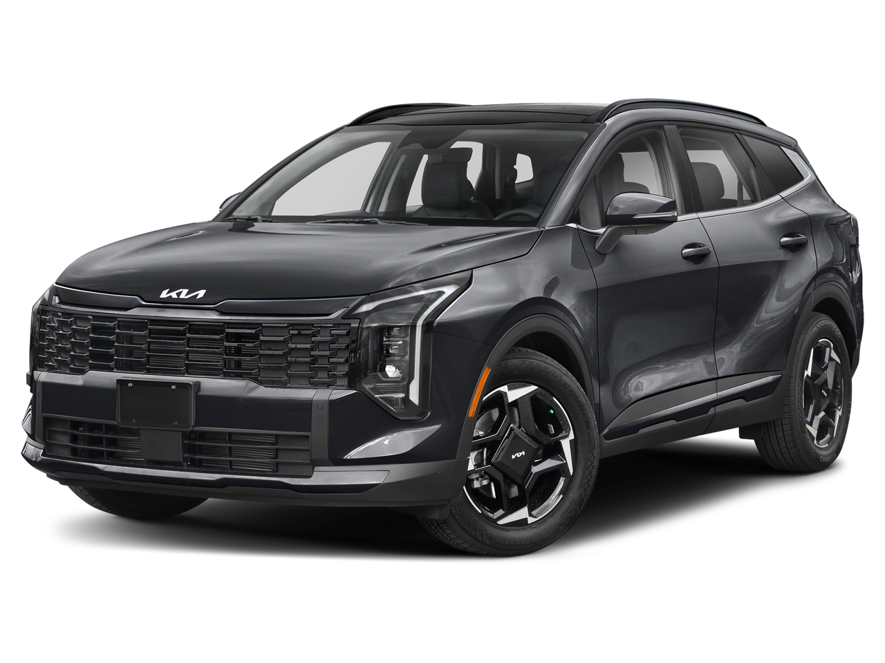 2026 Kia Sportage EX in Panthera Metal Gray — front three-quarter view