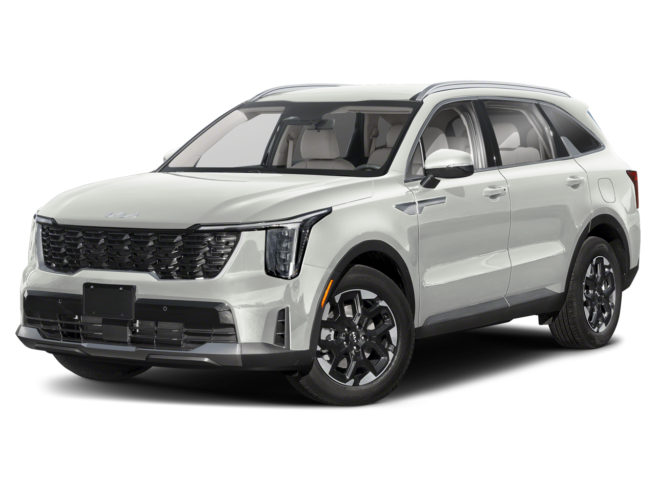 2026 Kia Sorento S in Ivory Silver — front three-quarter view