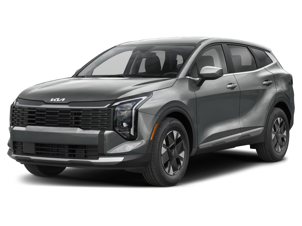 2026 Kia Sportage Hybrid LX in Steel Gray — front three-quarter view