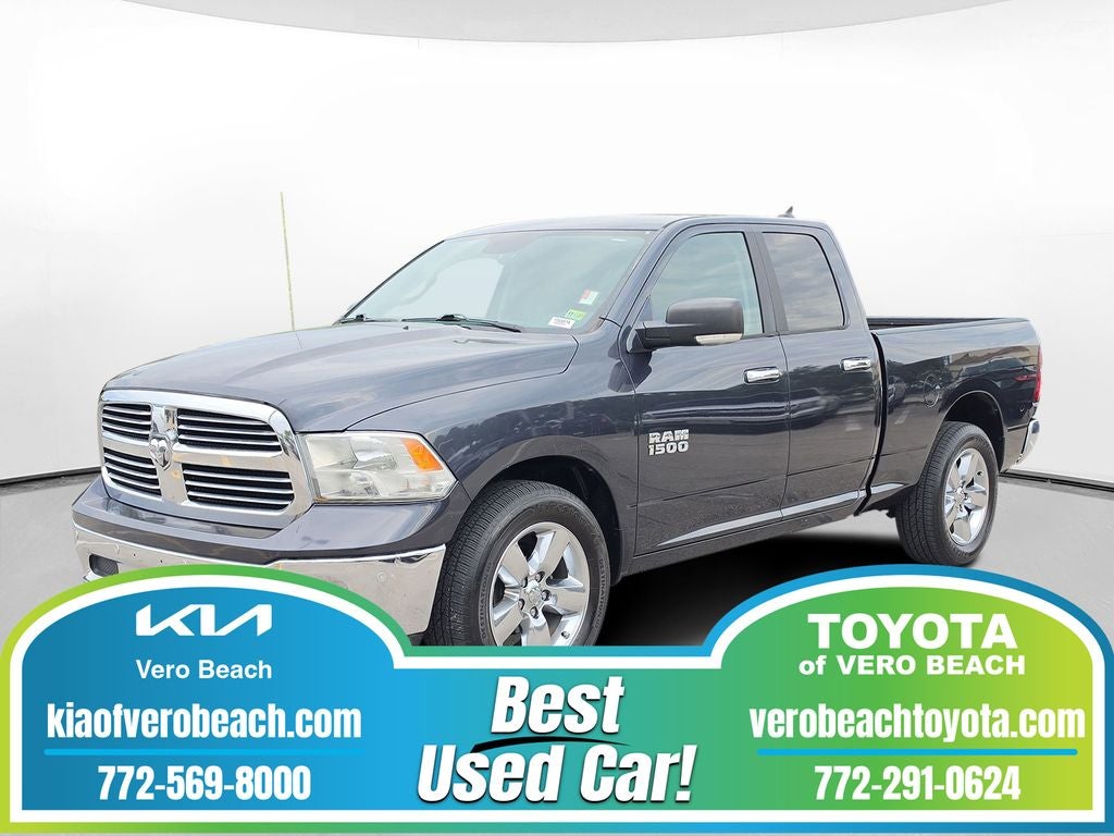 2017 RAM 1500 Big Horn in Maximum Steel Metallic Clearcoat — front three-quarter view