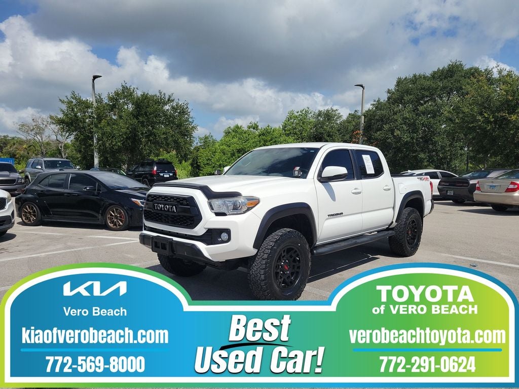 2017 Toyota Tacoma TRD Off-Road in Super White — front three-quarter view