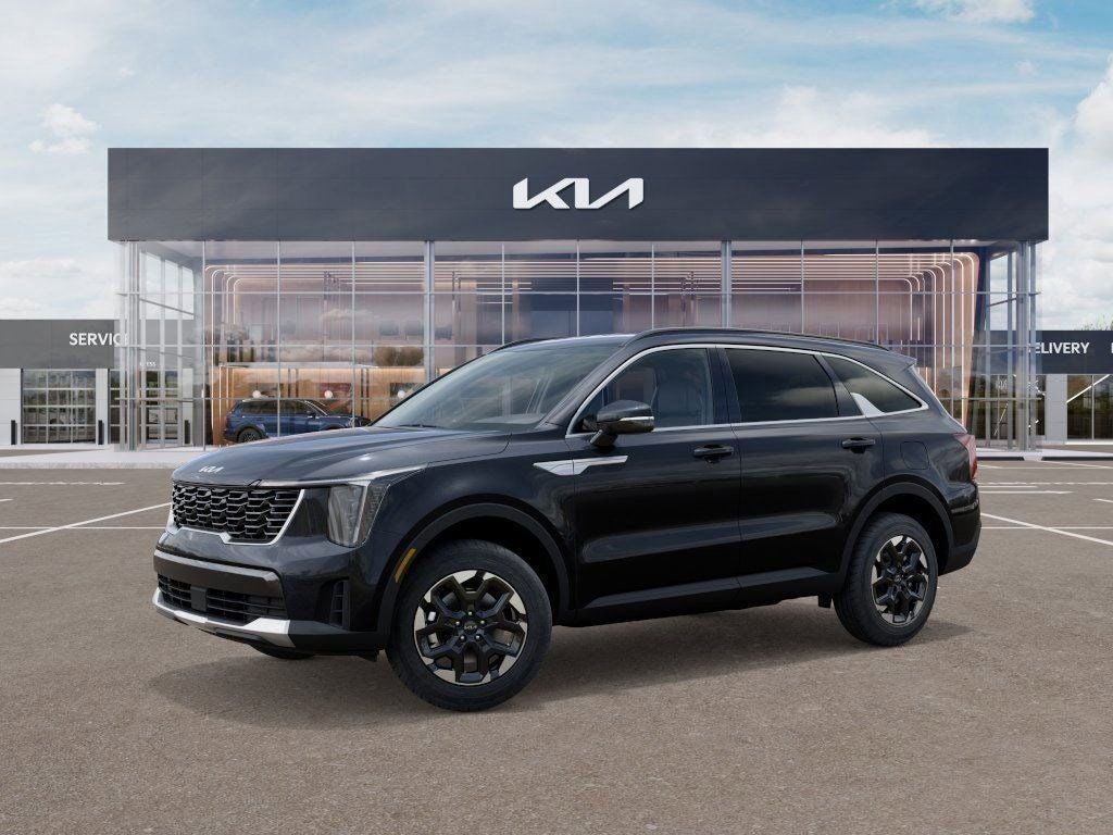 2026 Kia Sorento S in Panthera Metal — front three-quarter view