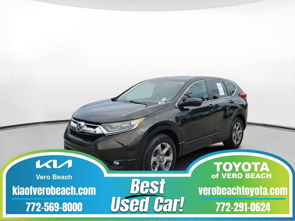 2018 Honda CR-V EX-L in Green — front three-quarter view