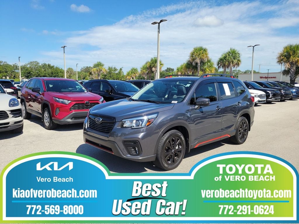 2020 Subaru Forester Sport in Magnetite Gray Metallic — front three-quarter view