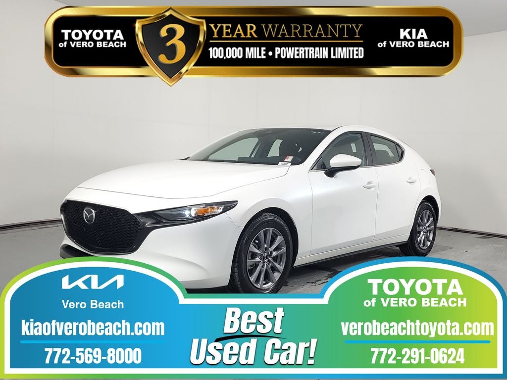2022 Mazda Mazda3 2.5 S in Snowflake White Pearl Mica — front three-quarter view