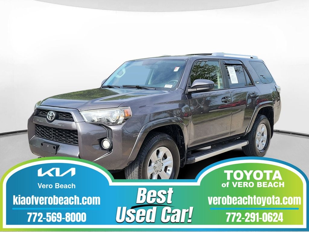 2016 Toyota 4Runner SR5 in Magnetic Gray Metallic — front three-quarter view