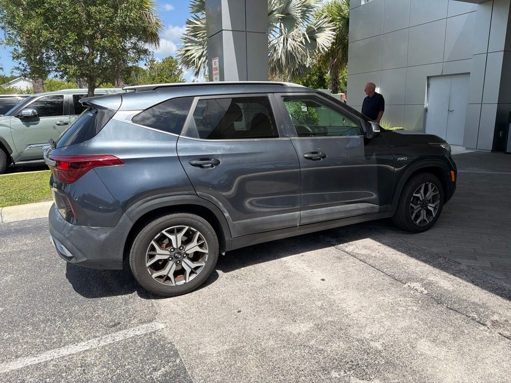2021 Kia Seltos — rear three-quarter view